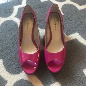 Pink Open Toed Heels
